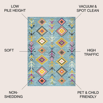Tribal Love Geometric Area Rug